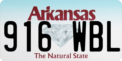 AR license plate 916WBL