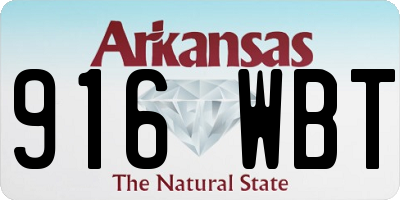 AR license plate 916WBT