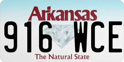 AR license plate 916WCE