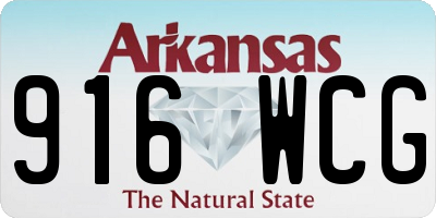 AR license plate 916WCG