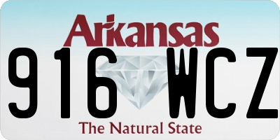 AR license plate 916WCZ