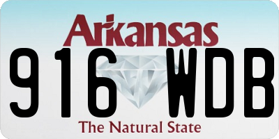 AR license plate 916WDB