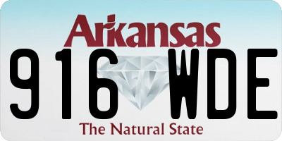 AR license plate 916WDE