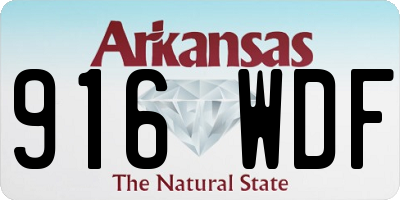 AR license plate 916WDF