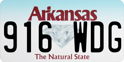 AR license plate 916WDG