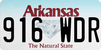 AR license plate 916WDR