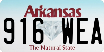 AR license plate 916WEA