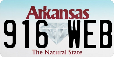 AR license plate 916WEB