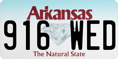 AR license plate 916WED