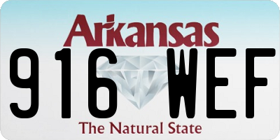 AR license plate 916WEF