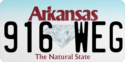 AR license plate 916WEG