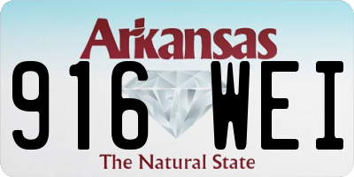 AR license plate 916WEI