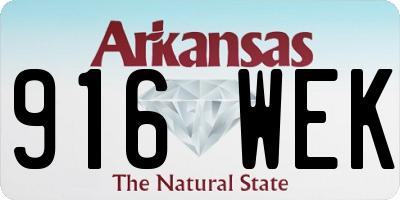 AR license plate 916WEK