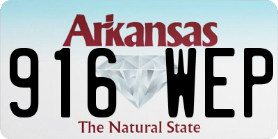 AR license plate 916WEP