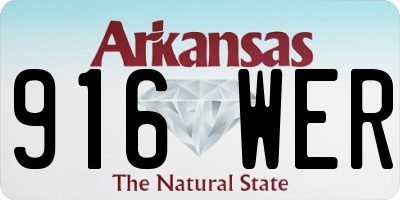 AR license plate 916WER