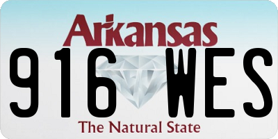 AR license plate 916WES