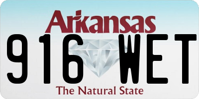 AR license plate 916WET