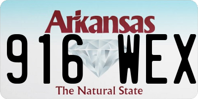 AR license plate 916WEX