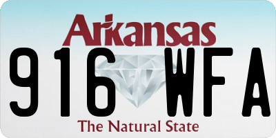 AR license plate 916WFA