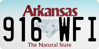 AR license plate 916WFI