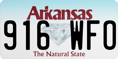 AR license plate 916WFO