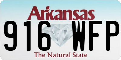 AR license plate 916WFP