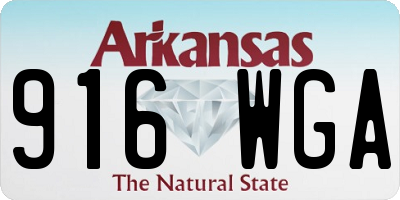 AR license plate 916WGA