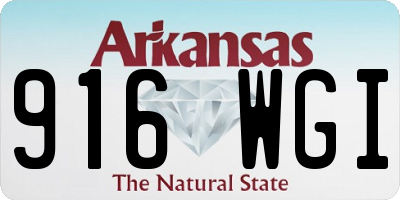 AR license plate 916WGI
