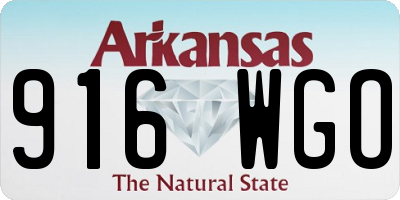 AR license plate 916WGO