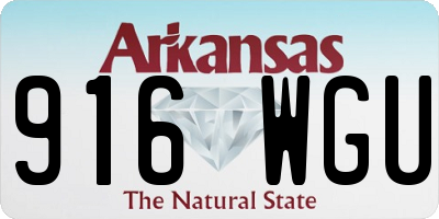 AR license plate 916WGU