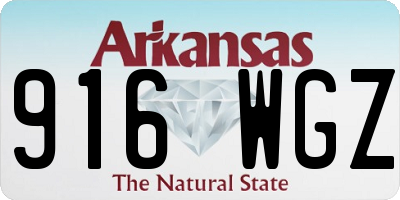 AR license plate 916WGZ