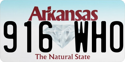 AR license plate 916WHO