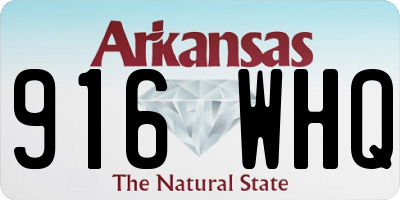 AR license plate 916WHQ