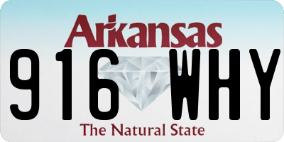 AR license plate 916WHY