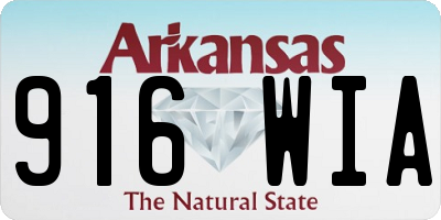 AR license plate 916WIA