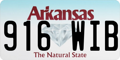 AR license plate 916WIB
