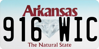 AR license plate 916WIC