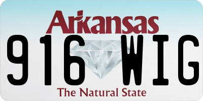 AR license plate 916WIG