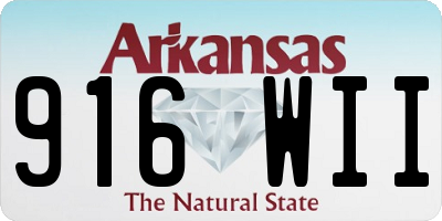 AR license plate 916WII
