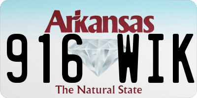 AR license plate 916WIK