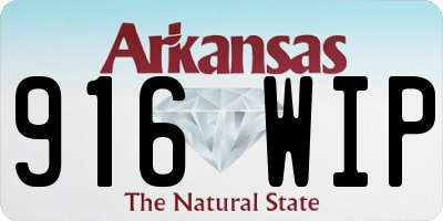 AR license plate 916WIP