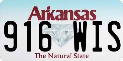 AR license plate 916WIS