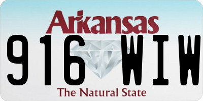 AR license plate 916WIW