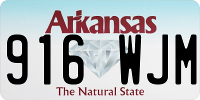 AR license plate 916WJM