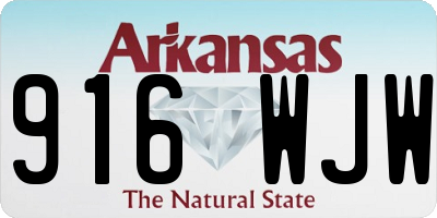 AR license plate 916WJW