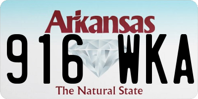 AR license plate 916WKA