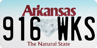 AR license plate 916WKS