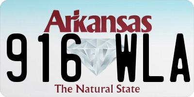 AR license plate 916WLA