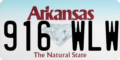 AR license plate 916WLW