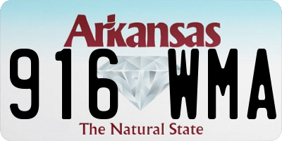 AR license plate 916WMA
